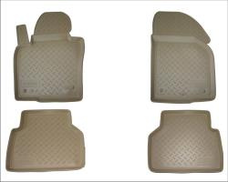 Коврики в салон VW Touareg 2010 4шт. (полиуретан, бежевый) Коврики в салон VW Touareg 2010 4шт. (полиуретан, бежевый)